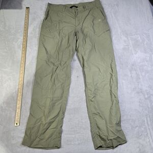The North Face Pants Med 36x31 Green Softshell Stretch Hiking Zip